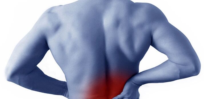 dolor en la región lumbar