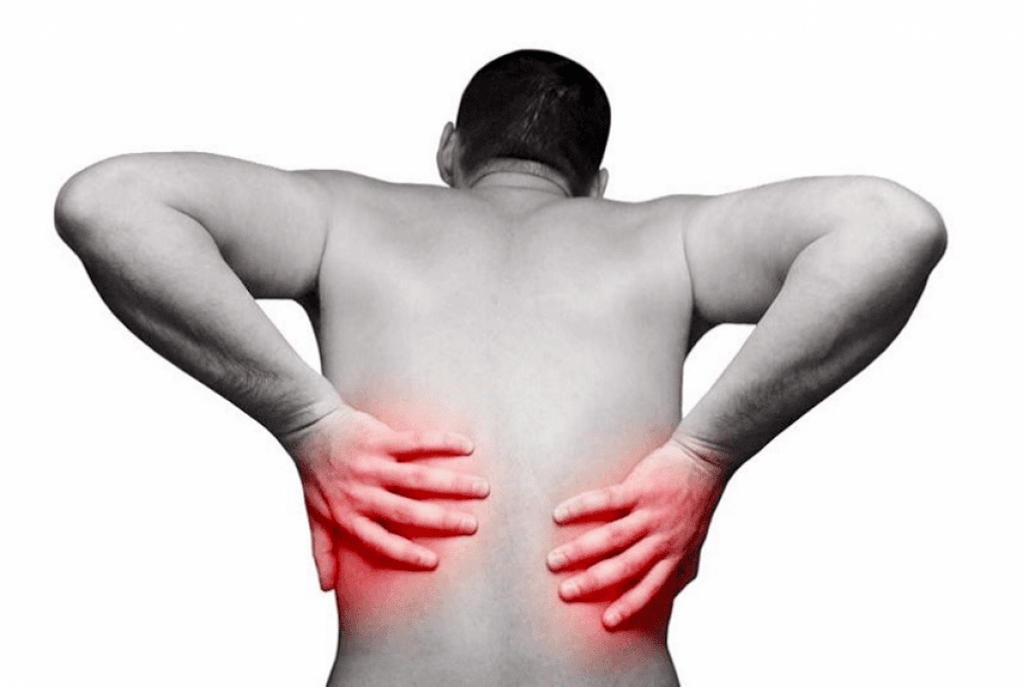 dolor de espalda debido a la osteocondrosis